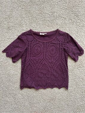 Porridge | Eyelet Short Sleeve